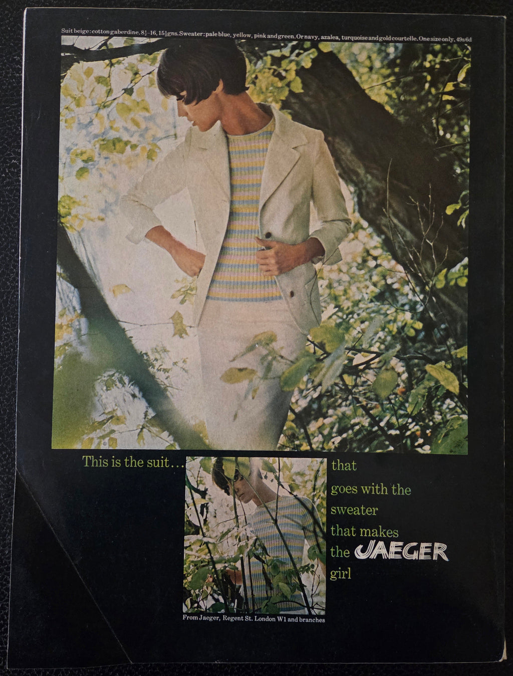 Vintage advert for Jaeger