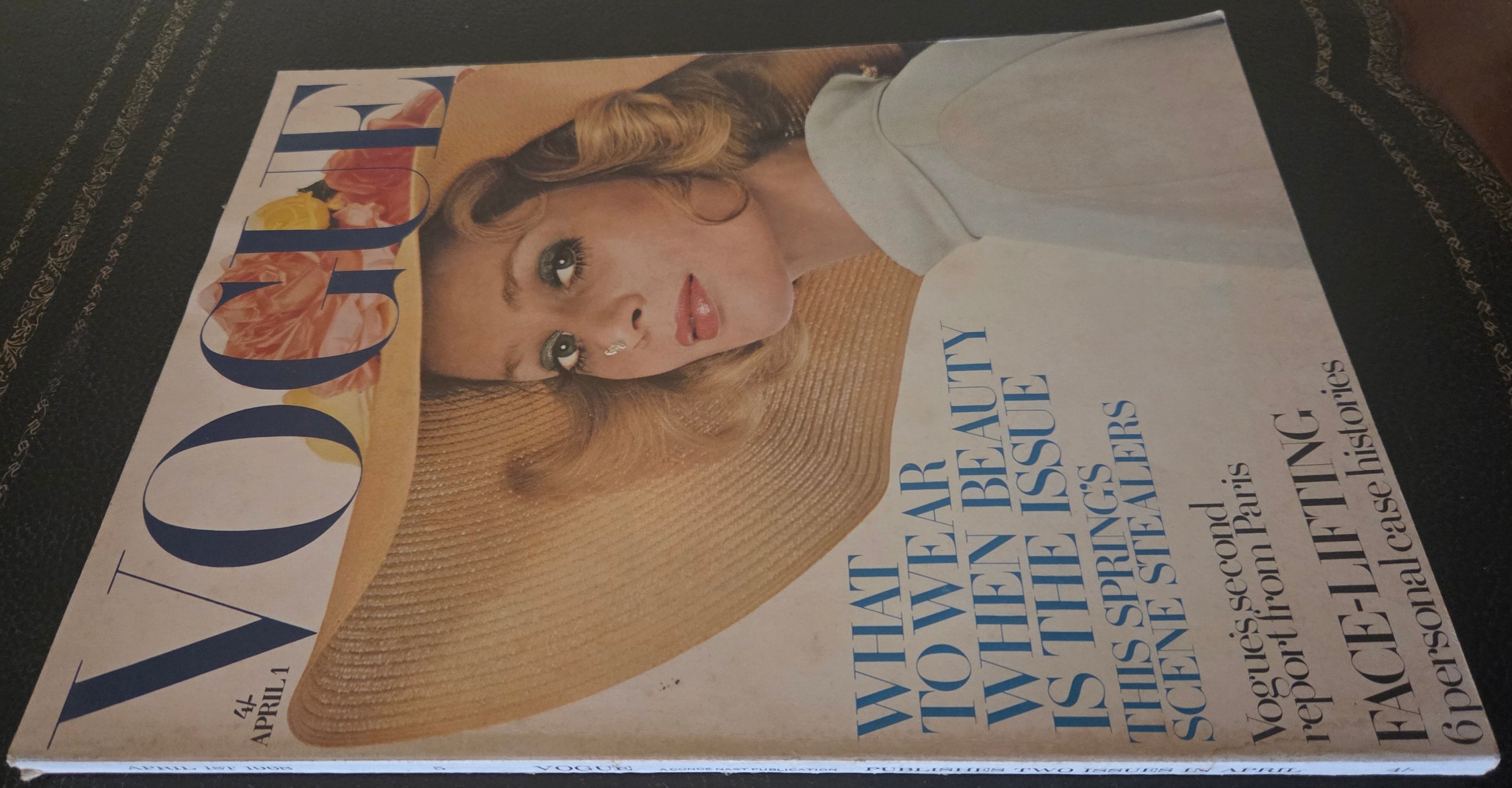 Vogue with model in large sunhat