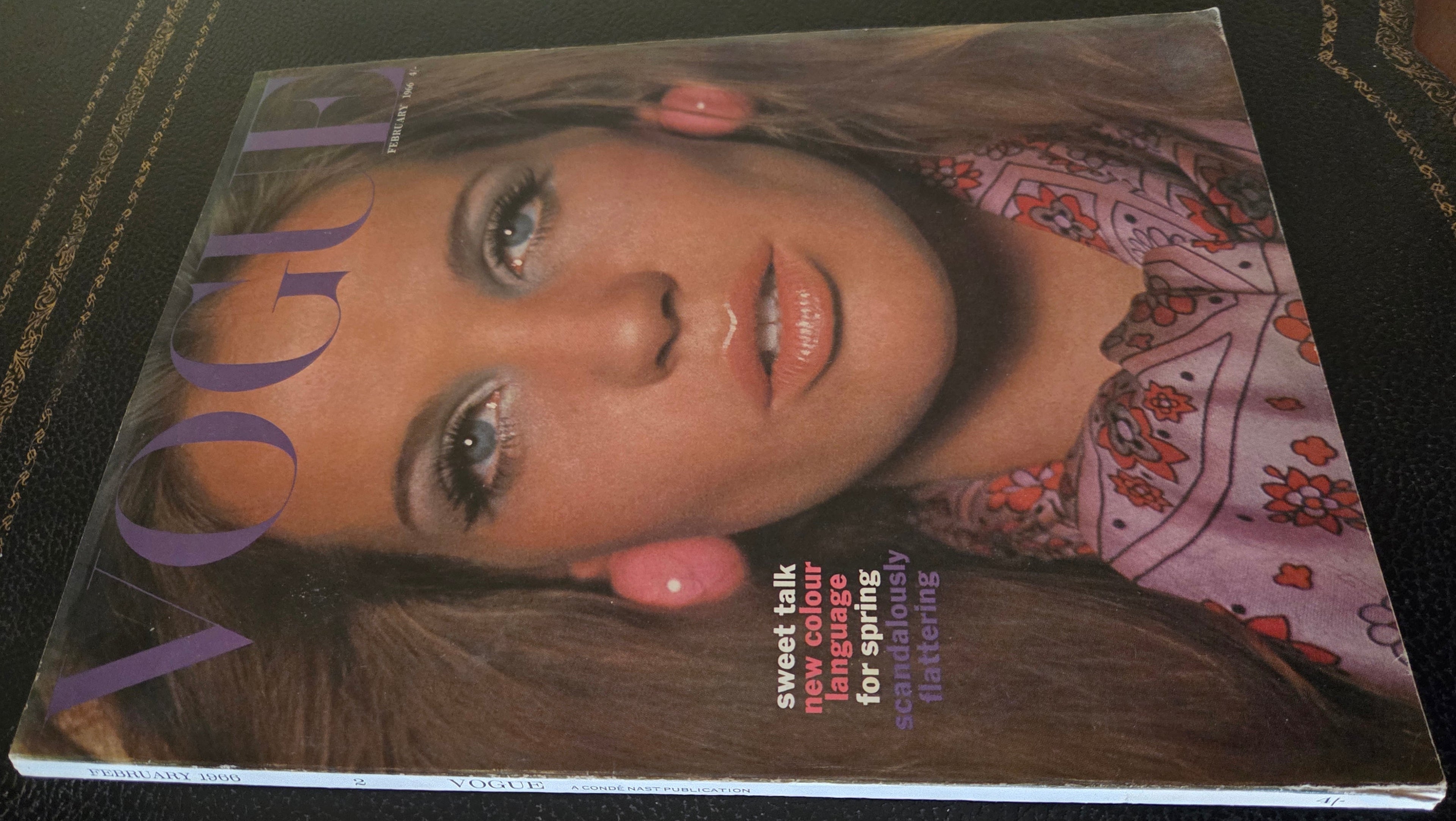 Vogue magazine cover with a woman's face 