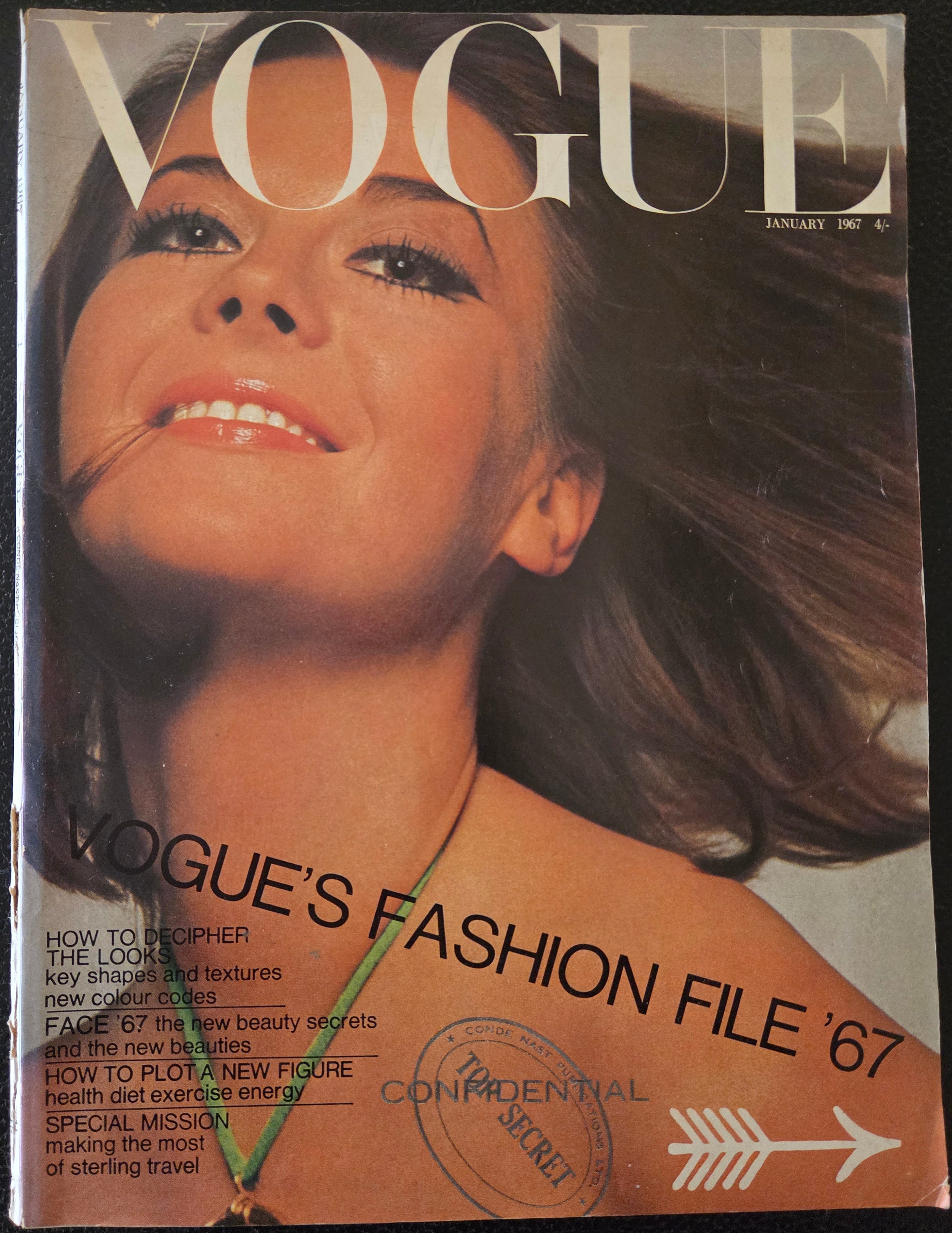 Vogue Magazine with  brunette model