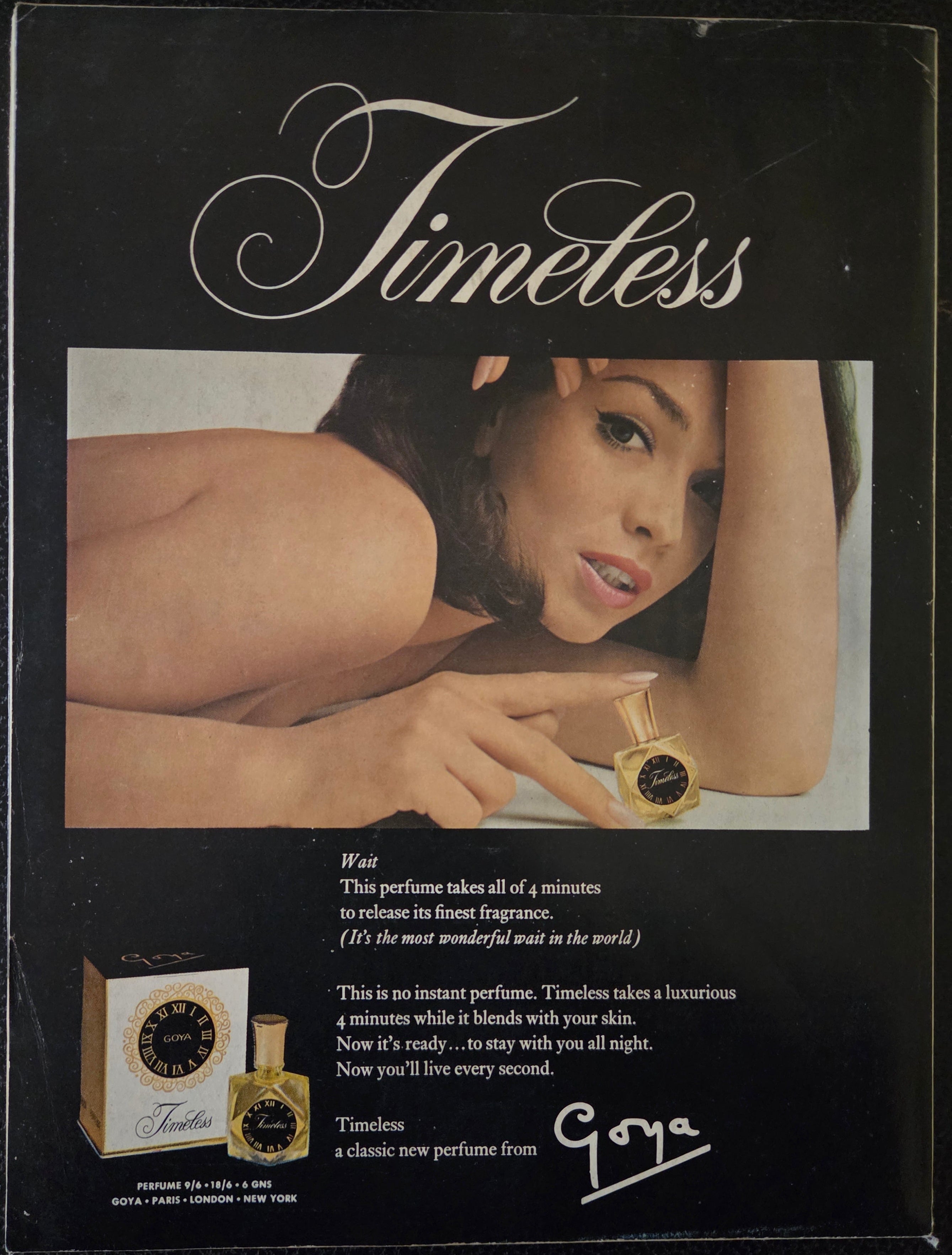 Vintage advert for Goya perfume