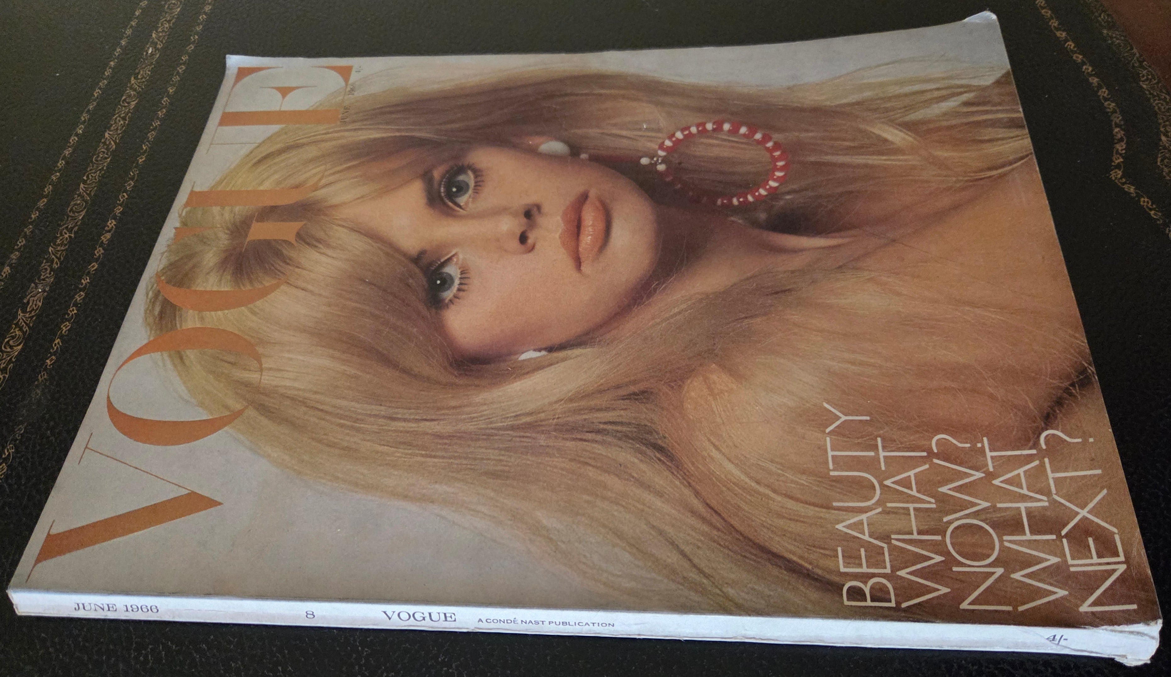 Vogue featuring long haired model.