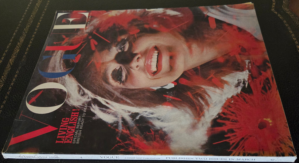 Vintage vogue with model's face.