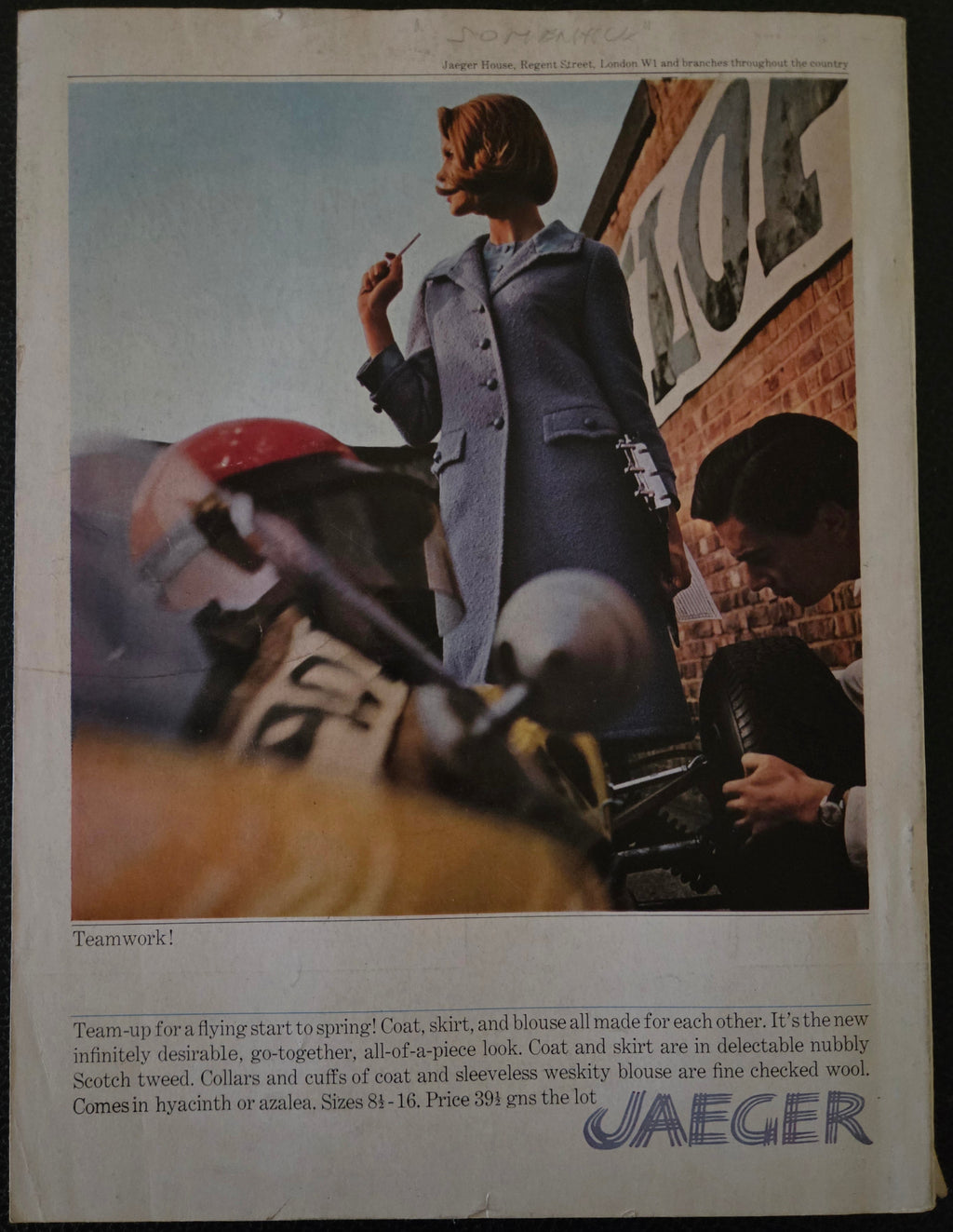 Vintage advertisement for Jaeger 