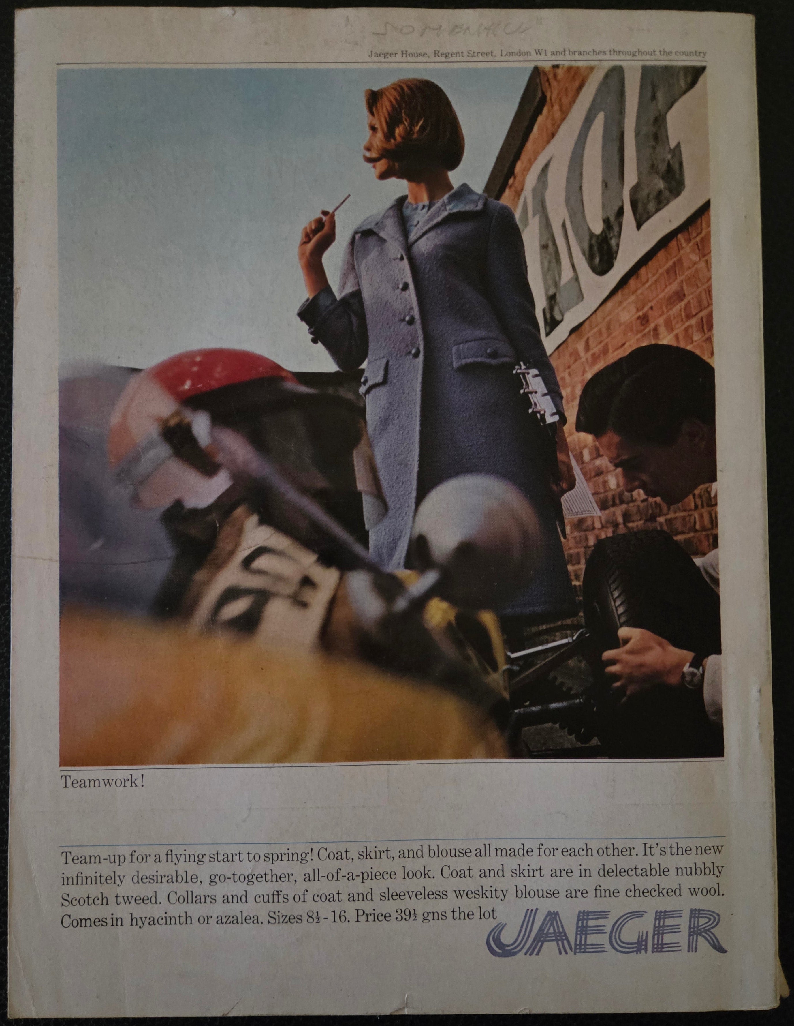 Vintage advertisement for Jaeger 