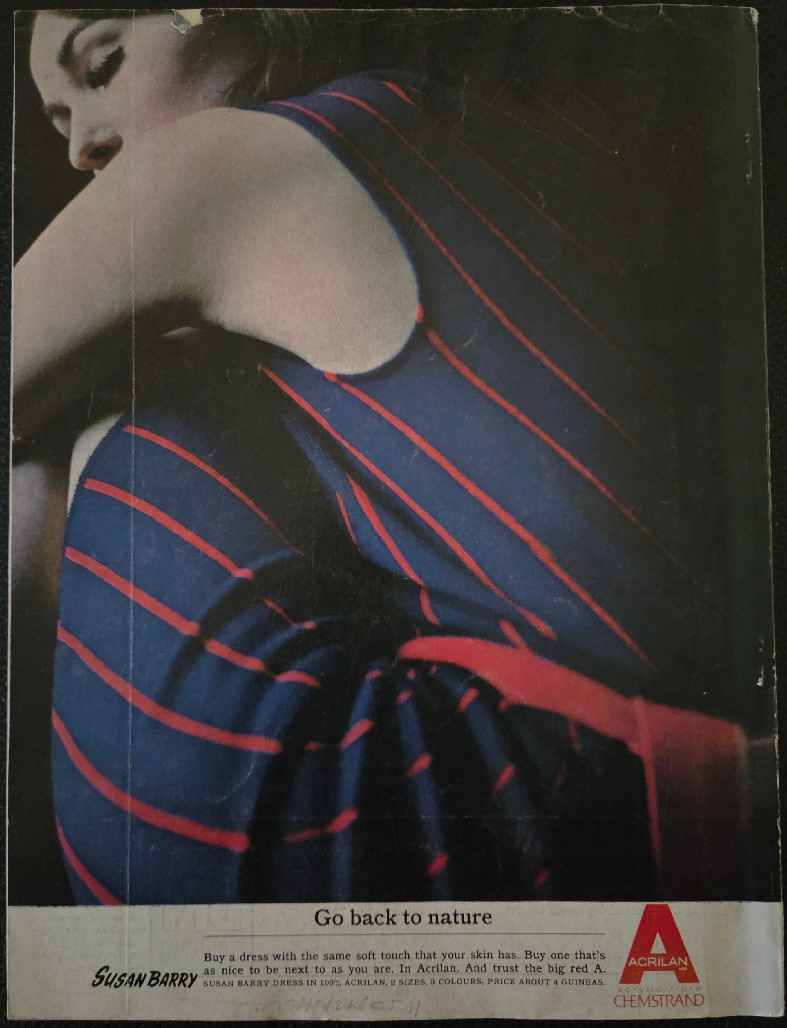 Vintage Vogue Acrilan back cover advert