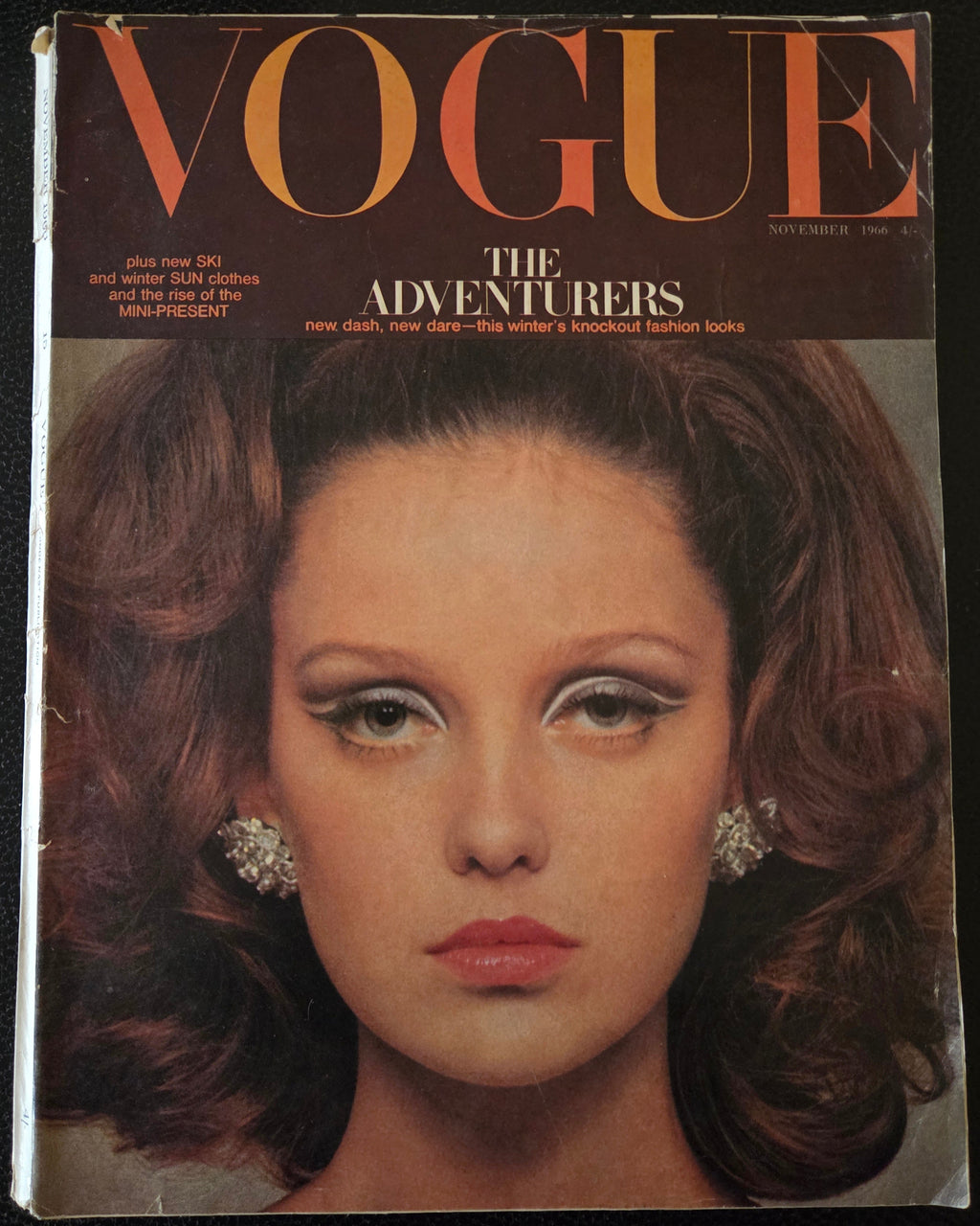 Vogue with stern brunette model.