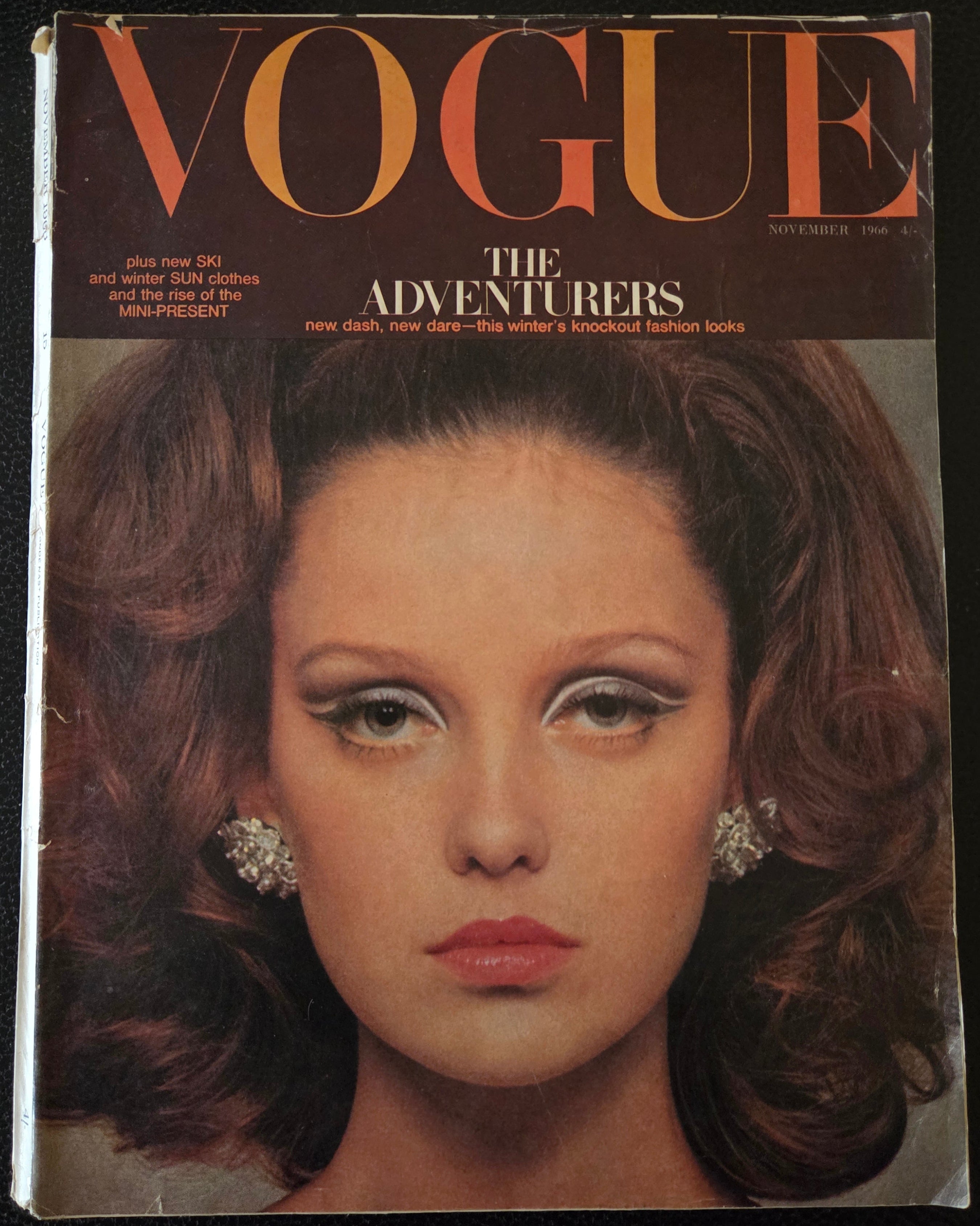 Vogue with stern brunette model.
