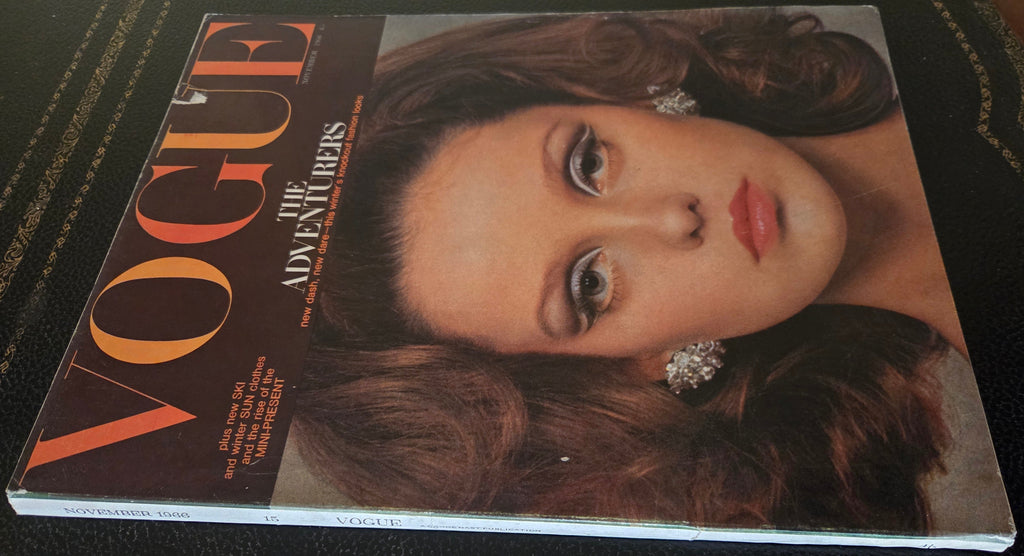 Vogue magazine with brunette model