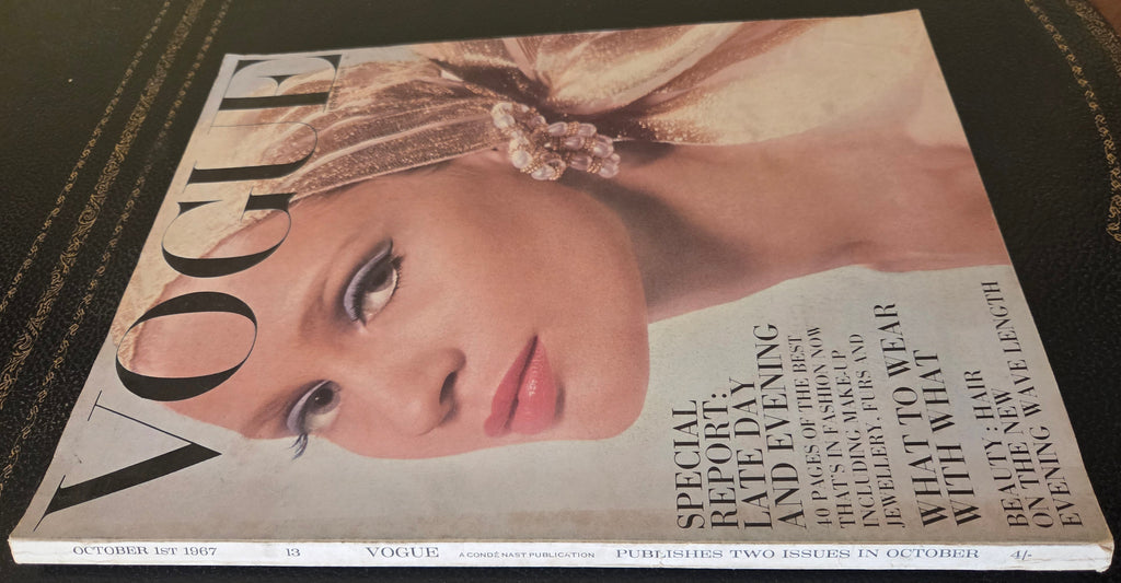 Vogue magazine cover with a model's face