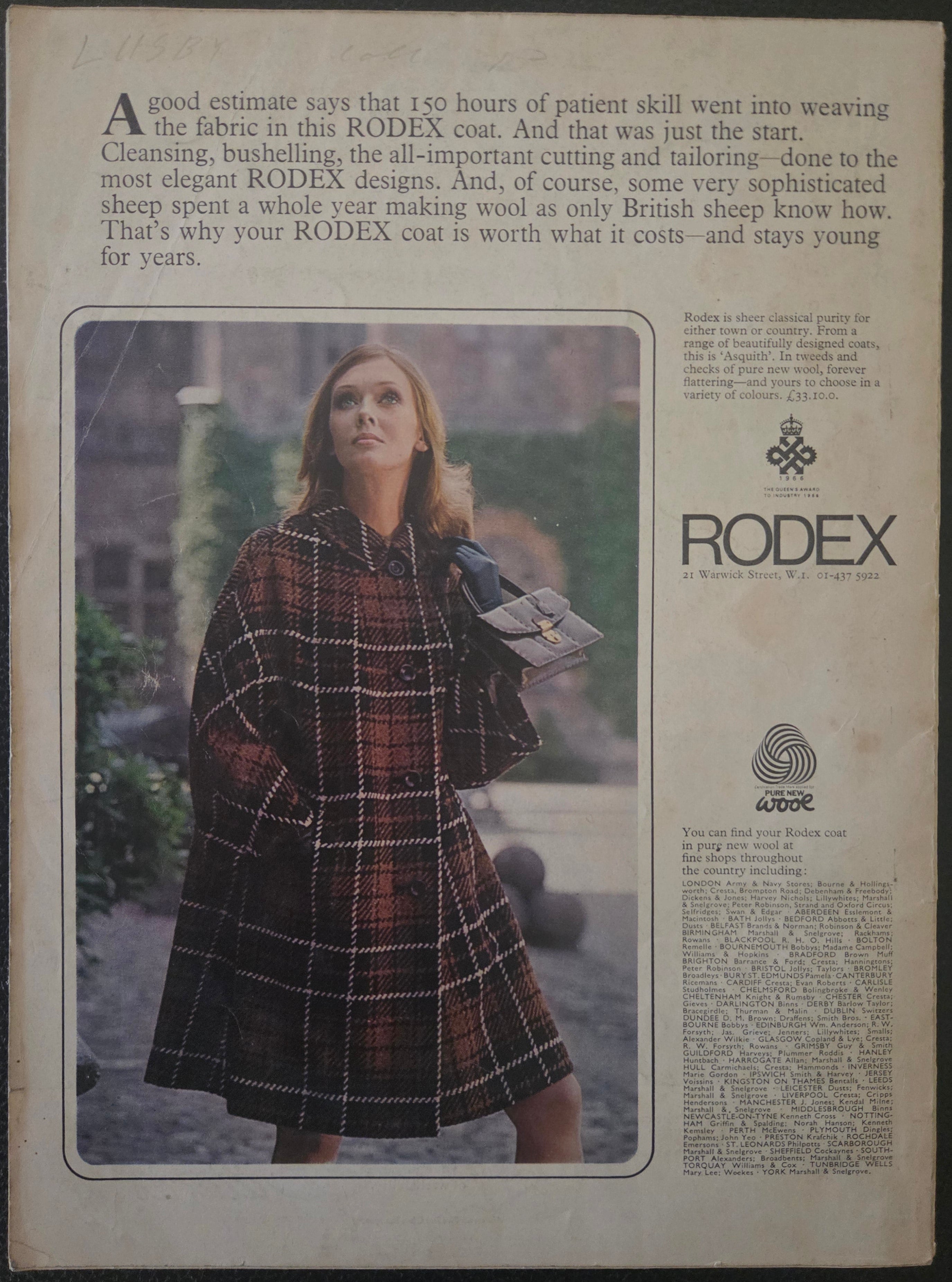 Vintage advert for Rodex.