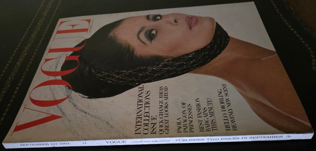 Vogue magazine with a model on the cover